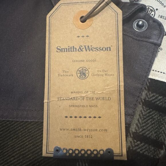 BRAND NEW Smith Wesson Range Jacket Conceal Carry Canvas Plaid NWT SZ M - Picture 10 of 15